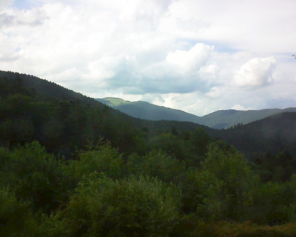 Le petit ballon vu depuis le Domaine Langmatt à Murbach le 21.06.2018 à 17:15 Le petit ballon (Alsace, Vosges) le 21.06.2018 à 17:15