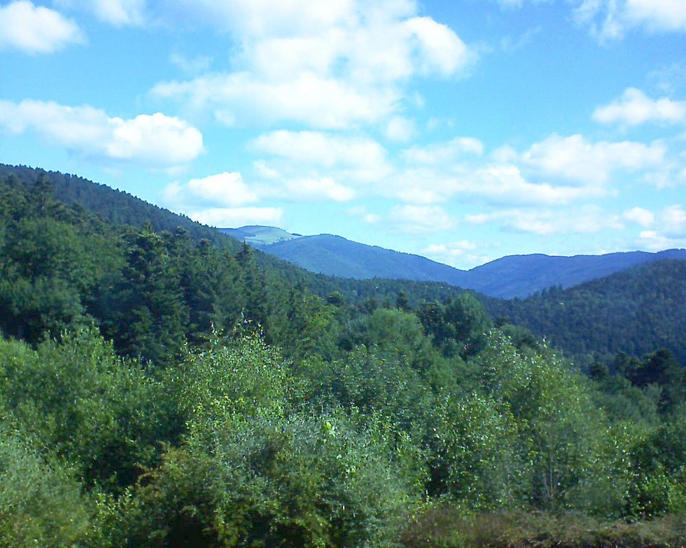 Le petit ballon vu depuis le Domaine Langmatt à Murbach le 22.06.2018 à 10:00 Le petit ballon (Alsace, Vosges) le 22.06.2018 à 10:00
