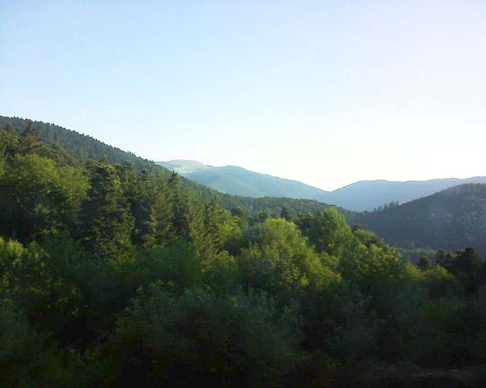 Le petit ballon vu depuis le Domaine Langmatt à Murbach le 23.06.2018 à 07:30 Le petit ballon (Alsace, Vosges) le 23.06.2018 à 07:30