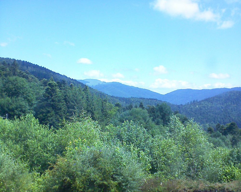 Le petit ballon vu depuis le Domaine Langmatt à Murbach le 23.06.2018 à 11:15 Le petit ballon (Alsace, Vosges) le 23.06.2018 à 11:15