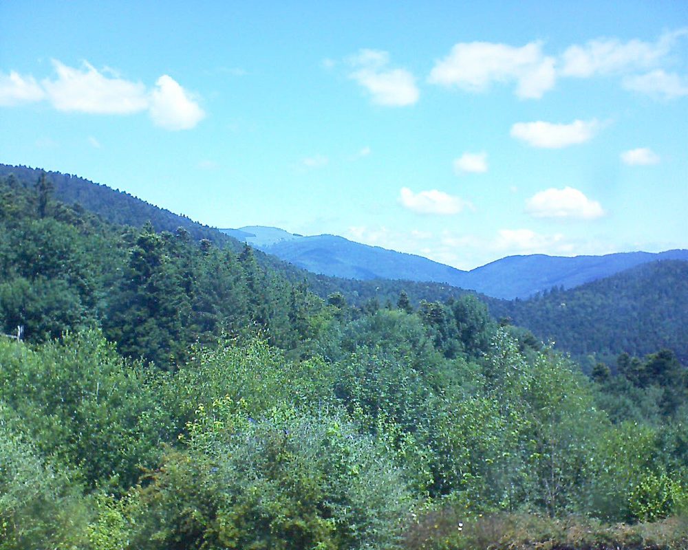 Le petit ballon vu depuis le Domaine Langmatt à Murbach le 23.06.2018 à 12:00 Le petit ballon (Alsace, Vosges) le 23.06.2018 à 12:00