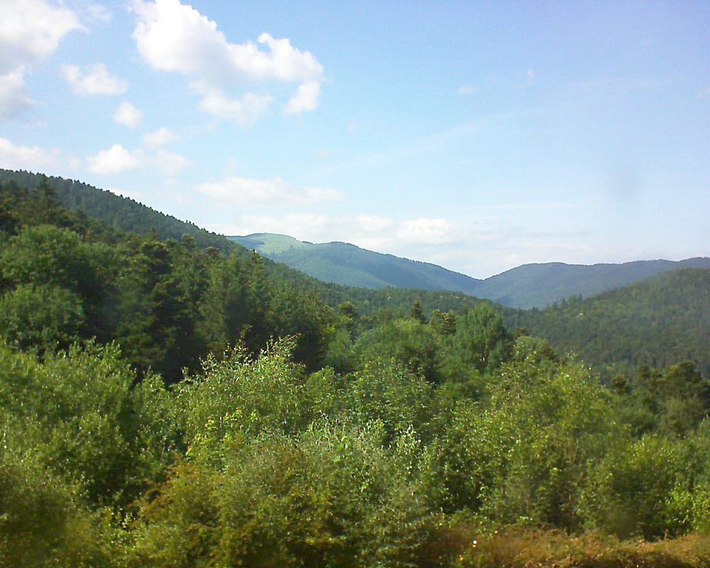 Le petit ballon vu depuis le Domaine Langmatt à Murbach le 23.06.2018 à 16:30 Le petit ballon (Alsace, Vosges) le 23.06.2018 à 16:30