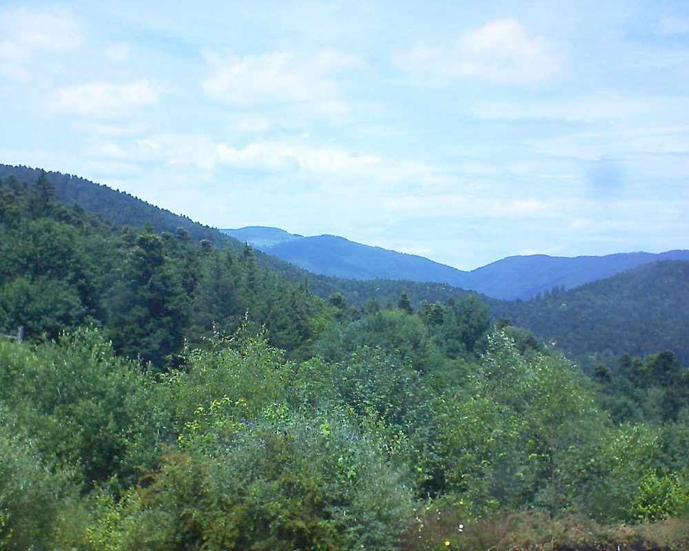 Le petit ballon vu depuis le Domaine Langmatt à Murbach le 24.06.2018 à 13:45 Le petit ballon (Alsace, Vosges) le 24.06.2018 à 13:45