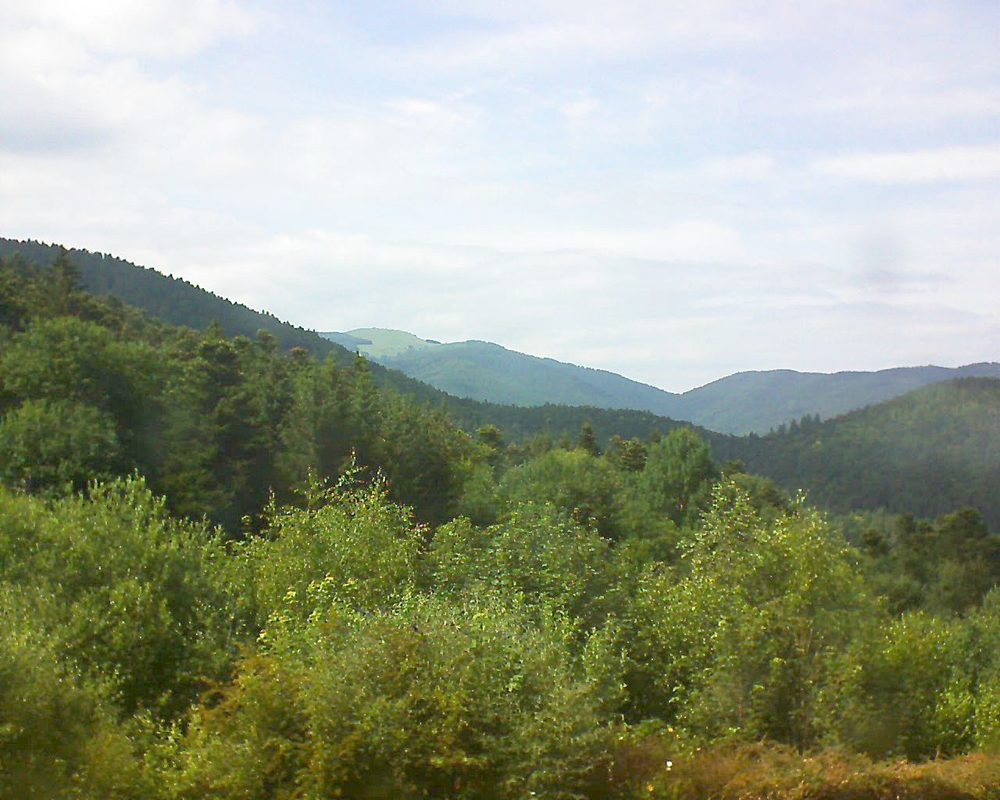 Le petit ballon vu depuis le Domaine Langmatt à Murbach le 24.06.2018 à 16:30 Le petit ballon (Alsace, Vosges) le 24.06.2018 à 16:30