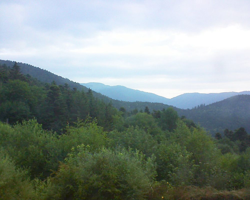 Le petit ballon vu depuis le Domaine Langmatt à Murbach le 25.06.2018 à 06:30 Le petit ballon (Alsace, Vosges) le 25.06.2018 à 06:30