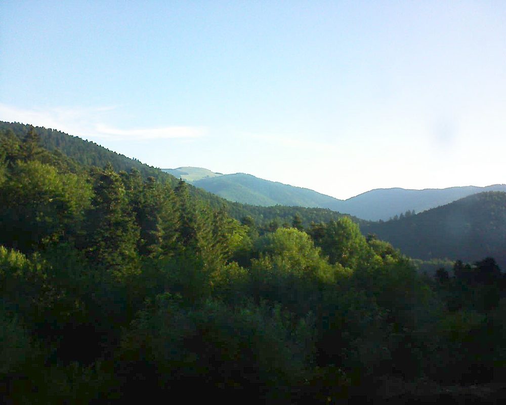 Le petit ballon vu depuis le Domaine Langmatt à Murbach le 26.06.2018 à 07:15 Le petit ballon (Alsace, Vosges) le 26.06.2018 à 07:15