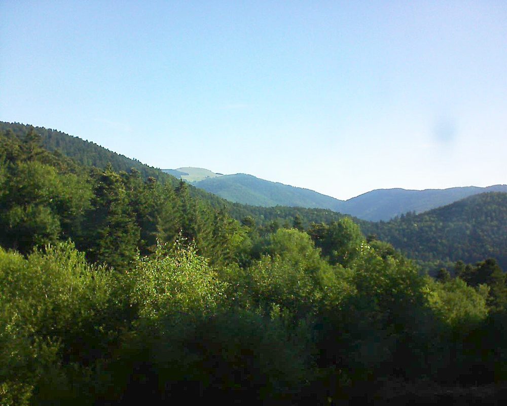 Le petit ballon vu depuis le Domaine Langmatt à Murbach le 26.06.2018 à 08:15 Le petit ballon (Alsace, Vosges) le 26.06.2018 à 08:15