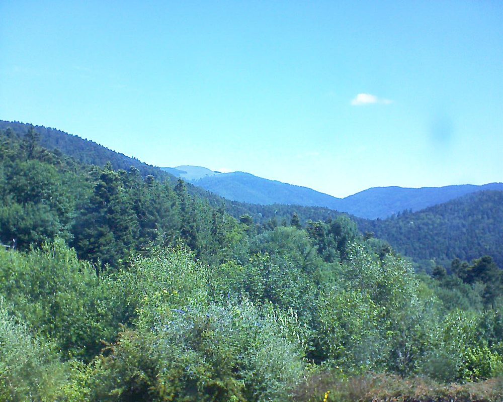 Le petit ballon vu depuis le Domaine Langmatt à Murbach le 26.06.2018 à 11:15 Le petit ballon (Alsace, Vosges) le 26.06.2018 à 11:15