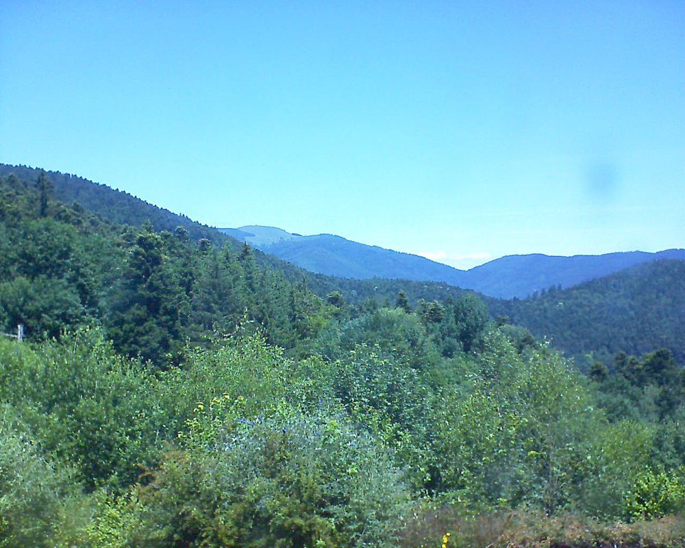 Le petit ballon vu depuis le Domaine Langmatt à Murbach le 26.06.2018 à 12:45 Le petit ballon (Alsace, Vosges) le 26.06.2018 à 12:45