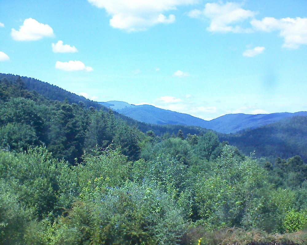 Le petit ballon vu depuis le Domaine Langmatt à Murbach le 26.06.2018 à 15:15 Le petit ballon (Alsace, Vosges) le 26.06.2018 à 15:15