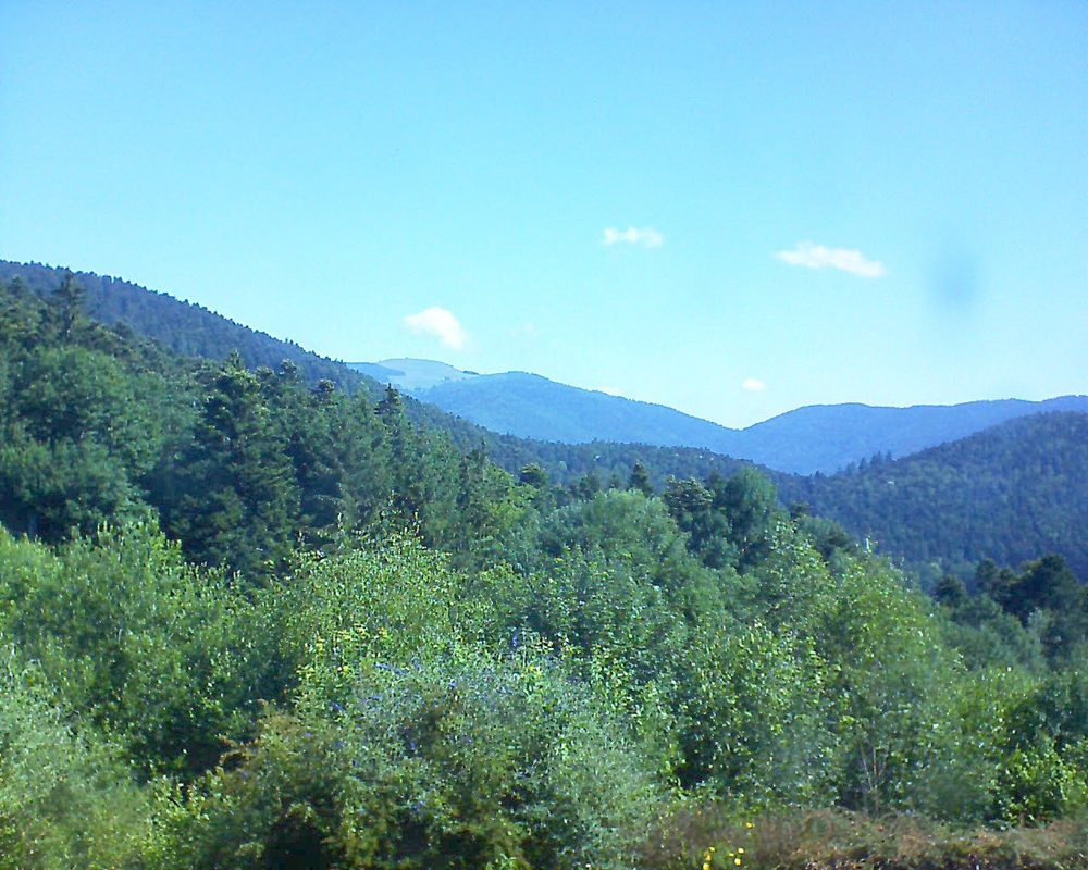 Le petit ballon vu depuis le Domaine Langmatt à Murbach le 27.06.2018 à 10:30 Le petit ballon (Alsace, Vosges) le 27.06.2018 à 10:30