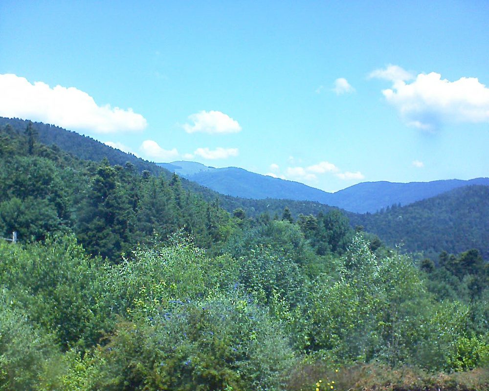 Le petit ballon vu depuis le Domaine Langmatt à Murbach le 27.06.2018 à 12:45 Le petit ballon (Alsace, Vosges) le 27.06.2018 à 12:45