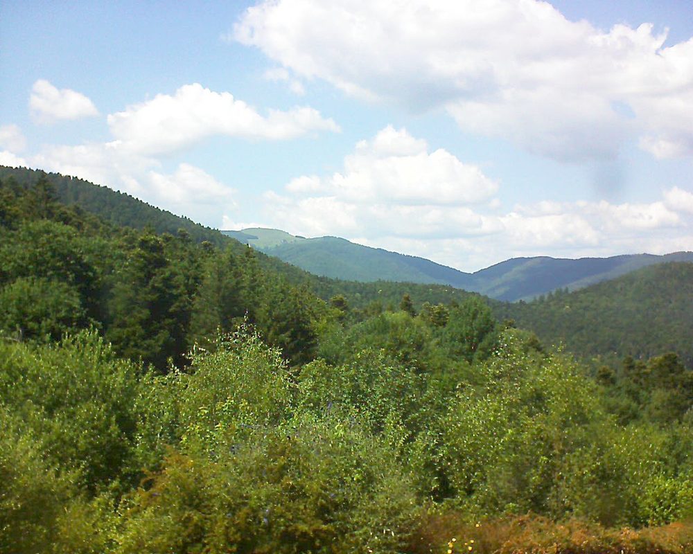 Le petit ballon vu depuis le Domaine Langmatt à Murbach le 27.06.2018 à 15:15 Le petit ballon (Alsace, Vosges) le 27.06.2018 à 15:15