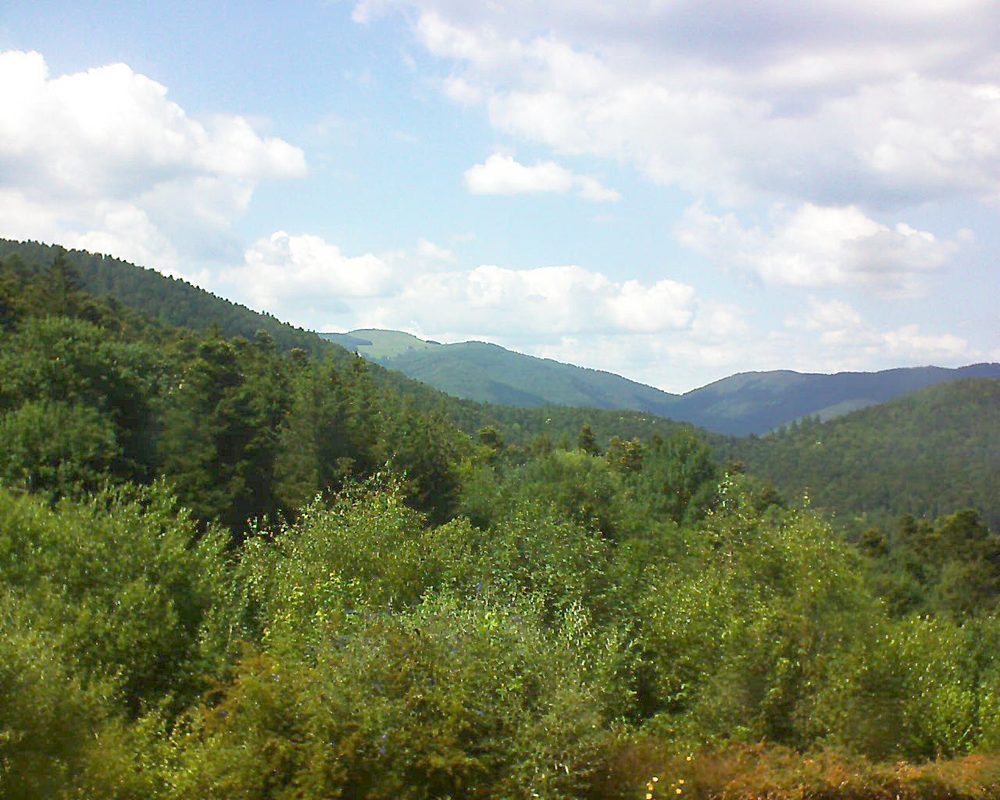 Le petit ballon vu depuis le Domaine Langmatt à Murbach le 27.06.2018 à 15:45 Le petit ballon (Alsace, Vosges) le 27.06.2018 à 15:45