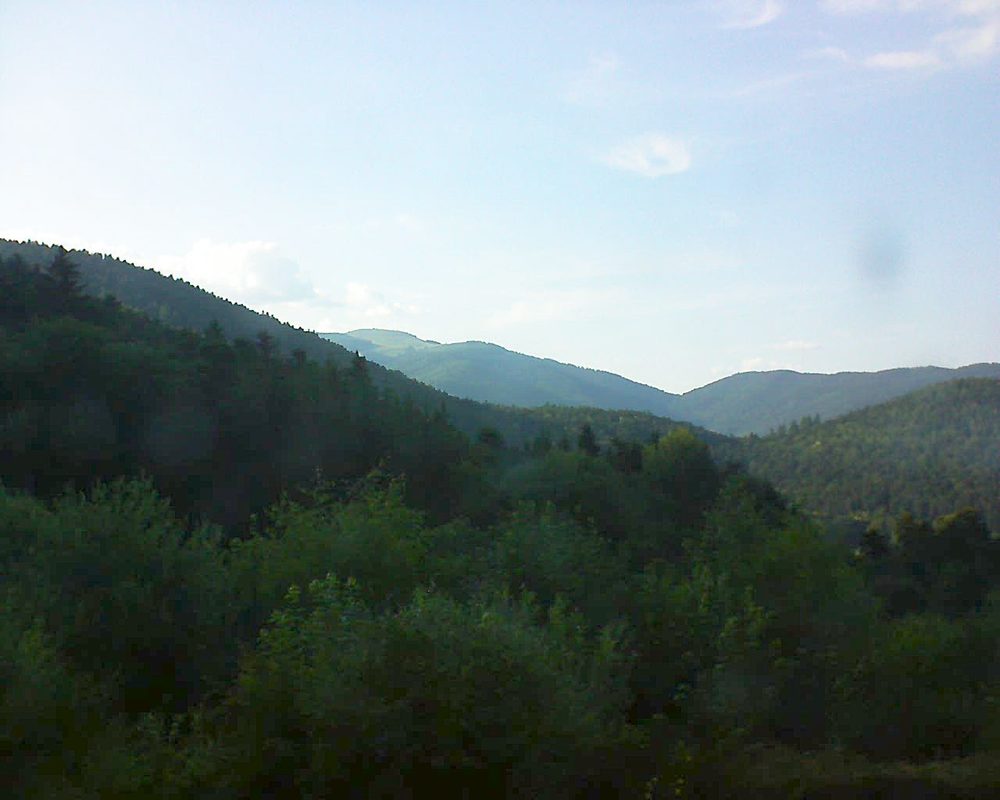 Le petit ballon vu depuis le Domaine Langmatt à Murbach le 27.06.2018 à 19:15 Le petit ballon (Alsace, Vosges) le 27.06.2018 à 19:15