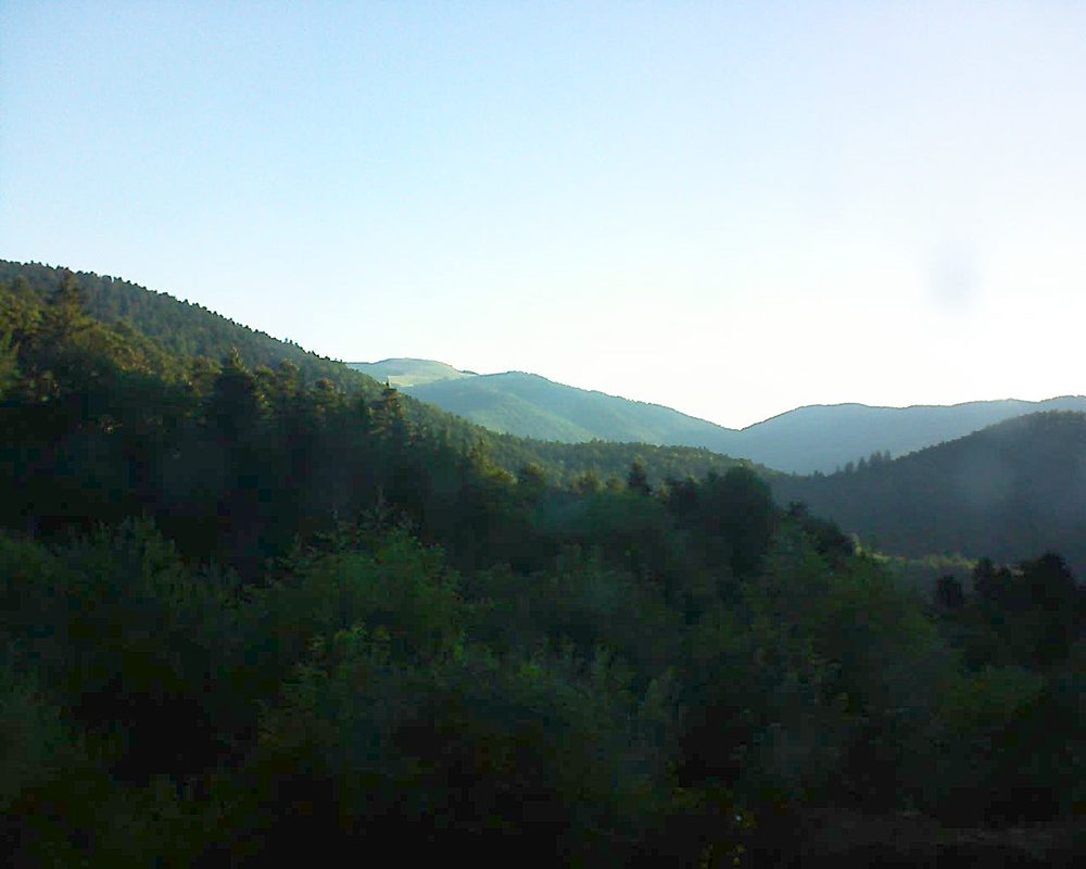 Le petit ballon vu depuis le Domaine Langmatt à Murbach le 28.06.2018 à 06:45 Le petit ballon (Alsace, Vosges) le 28.06.2018 à 06:45