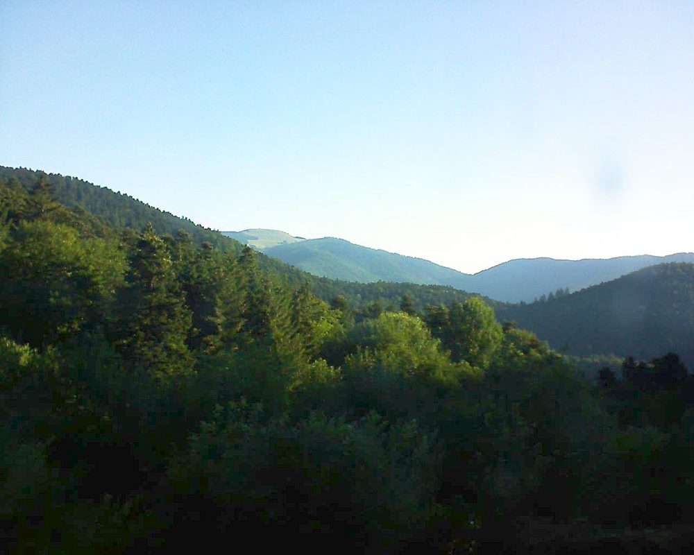 Le petit ballon vu depuis le Domaine Langmatt à Murbach le 28.06.2018 à 07:15 Le petit ballon (Alsace, Vosges) le 28.06.2018 à 07:15