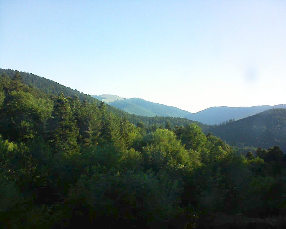 Le petit ballon vu depuis le Domaine Langmatt à Murbach le 28.06.2018 à 07:30 Le petit ballon (Alsace, Vosges) le 28.06.2018 à 07:30