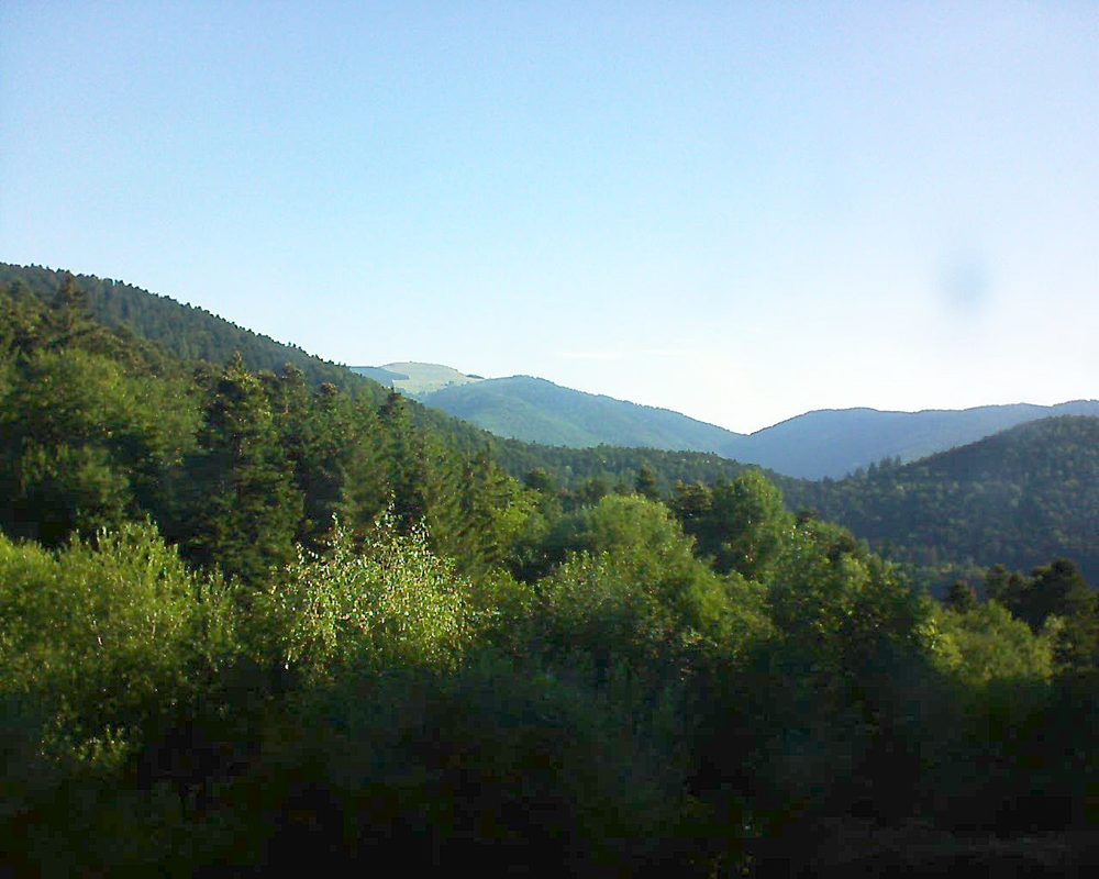 Le petit ballon vu depuis le Domaine Langmatt à Murbach le 28.06.2018 à 08:00 Le petit ballon (Alsace, Vosges) le 28.06.2018 à 08:00