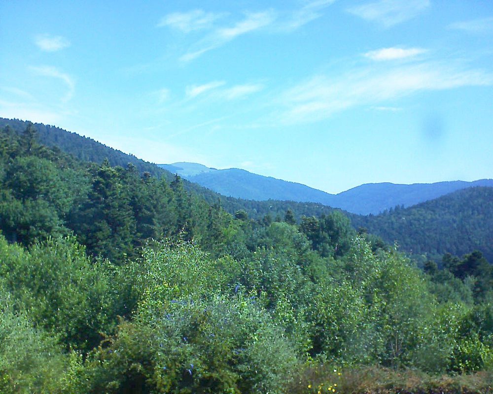 Le petit ballon vu depuis le Domaine Langmatt à Murbach le 28.06.2018 à 10:30 Le petit ballon (Alsace, Vosges) le 28.06.2018 à 10:30