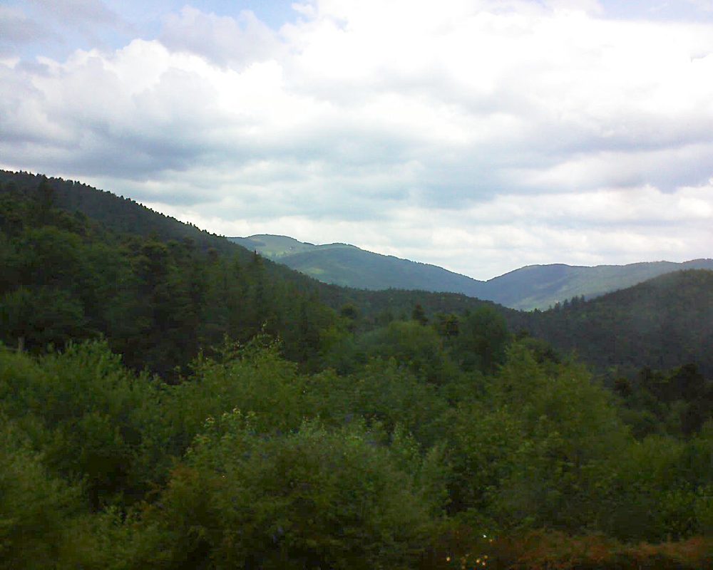 Le petit ballon vu depuis le Domaine Langmatt à Murbach le 28.06.2018 à 13:30 Le petit ballon (Alsace, Vosges) le 28.06.2018 à 13:30
