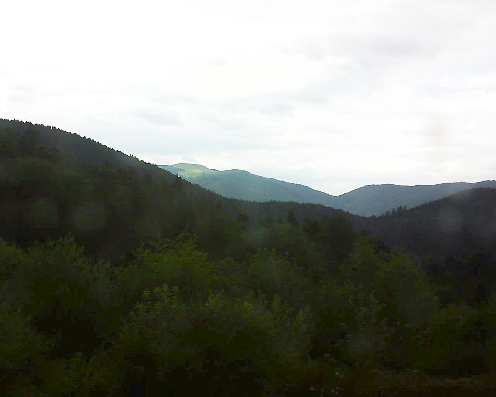 Le petit ballon vu depuis le Domaine Langmatt à Murbach le 28.06.2018 à 15:15 Le petit ballon (Alsace, Vosges) le 28.06.2018 à 15:15