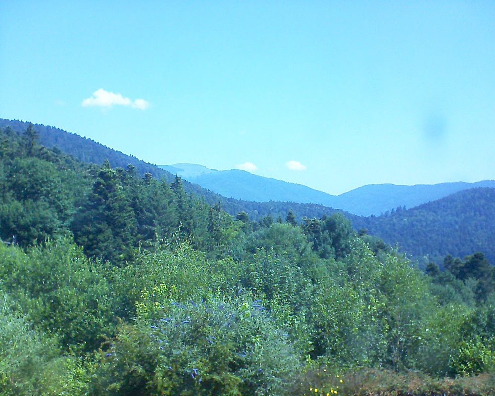Le petit ballon vu depuis le Domaine Langmatt à Murbach le 30.06.2018 à 11:15 Le petit ballon (Alsace, Vosges) le 30.06.2018 à 11:15