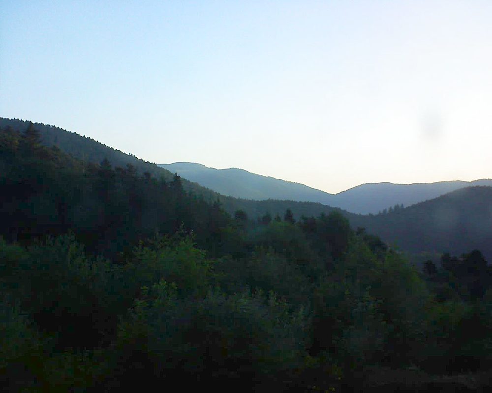 Le petit ballon vu depuis le Domaine Langmatt à Murbach le 01.07.2018 à 06:15 Le petit ballon (Alsace, Vosges) le 01.07.2018 à 06:15