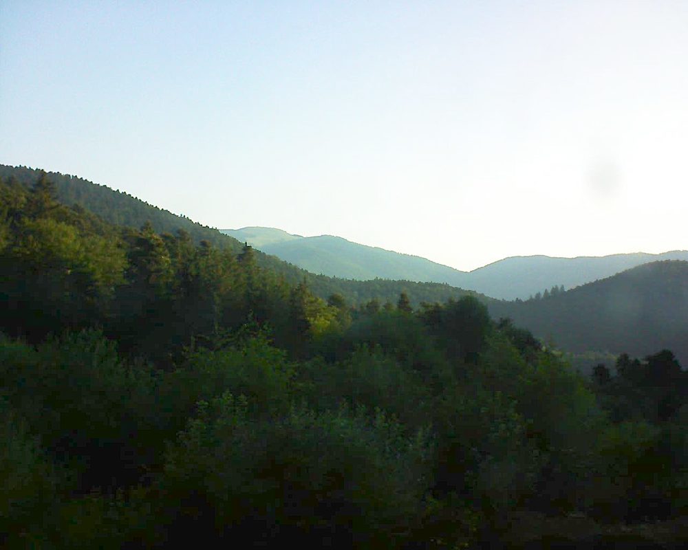 Le petit ballon vu depuis le Domaine Langmatt à Murbach le 01.07.2018 à 07:00 Le petit ballon (Alsace, Vosges) le 01.07.2018 à 07:00