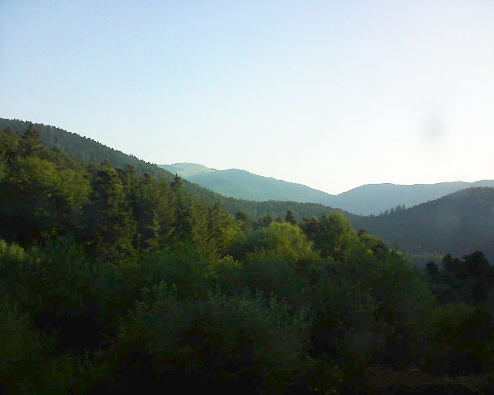 Le petit ballon vu depuis le Domaine Langmatt à Murbach le 01.07.2018 à 07:15 Le petit ballon (Alsace, Vosges) le 01.07.2018 à 07:15