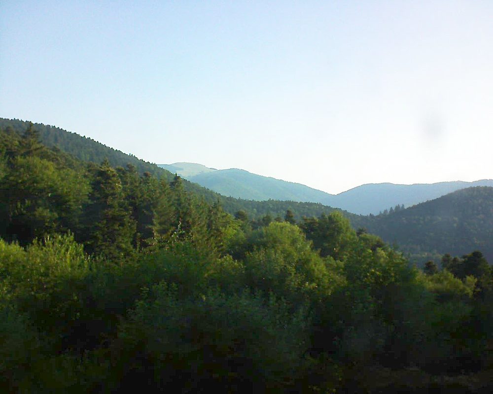 Le petit ballon vu depuis le Domaine Langmatt à Murbach le 01.07.2018 à 07:45 Le petit ballon (Alsace, Vosges) le 01.07.2018 à 07:45