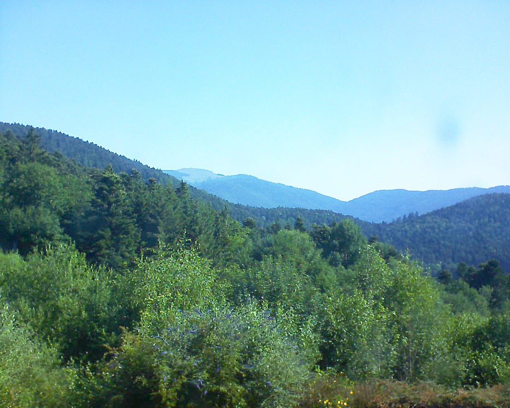 Le petit ballon vu depuis le Domaine Langmatt à Murbach le 01.07.2018 à 09:30 Le petit ballon (Alsace, Vosges) le 01.07.2018 à 09:30