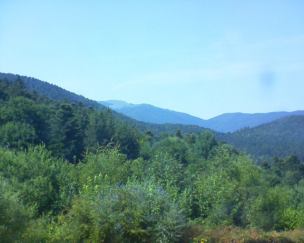 Le petit ballon vu depuis le Domaine Langmatt à Murbach le 01.07.2018 à 16:00 Le petit ballon (Alsace, Vosges) le 01.07.2018 à 16:00