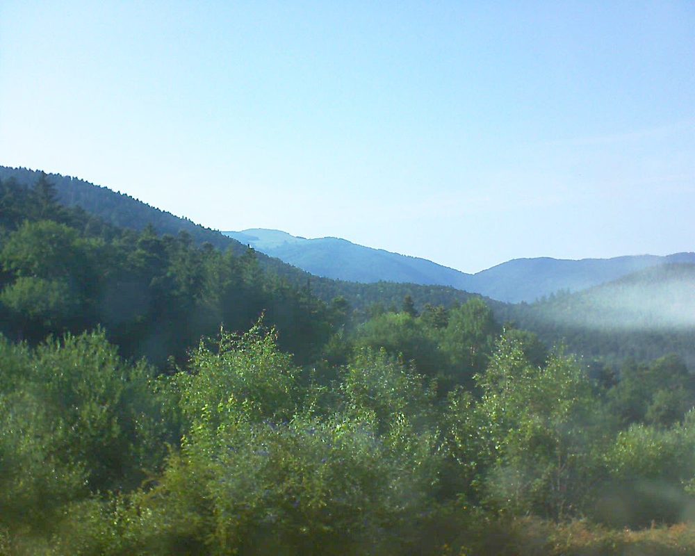 Le petit ballon vu depuis le Domaine Langmatt à Murbach le 01.07.2018 à 18:30 Le petit ballon (Alsace, Vosges) le 01.07.2018 à 18:30