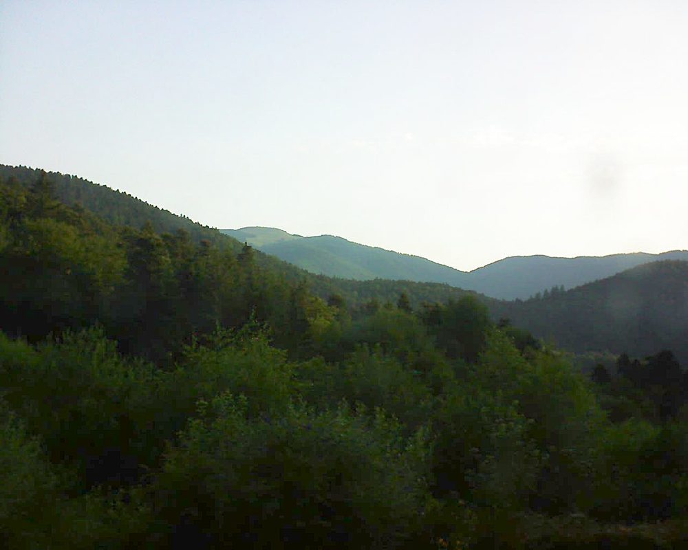 Le petit ballon vu depuis le Domaine Langmatt à Murbach le 02.07.2018 à 07:00 Le petit ballon (Alsace, Vosges) le 02.07.2018 à 07:00