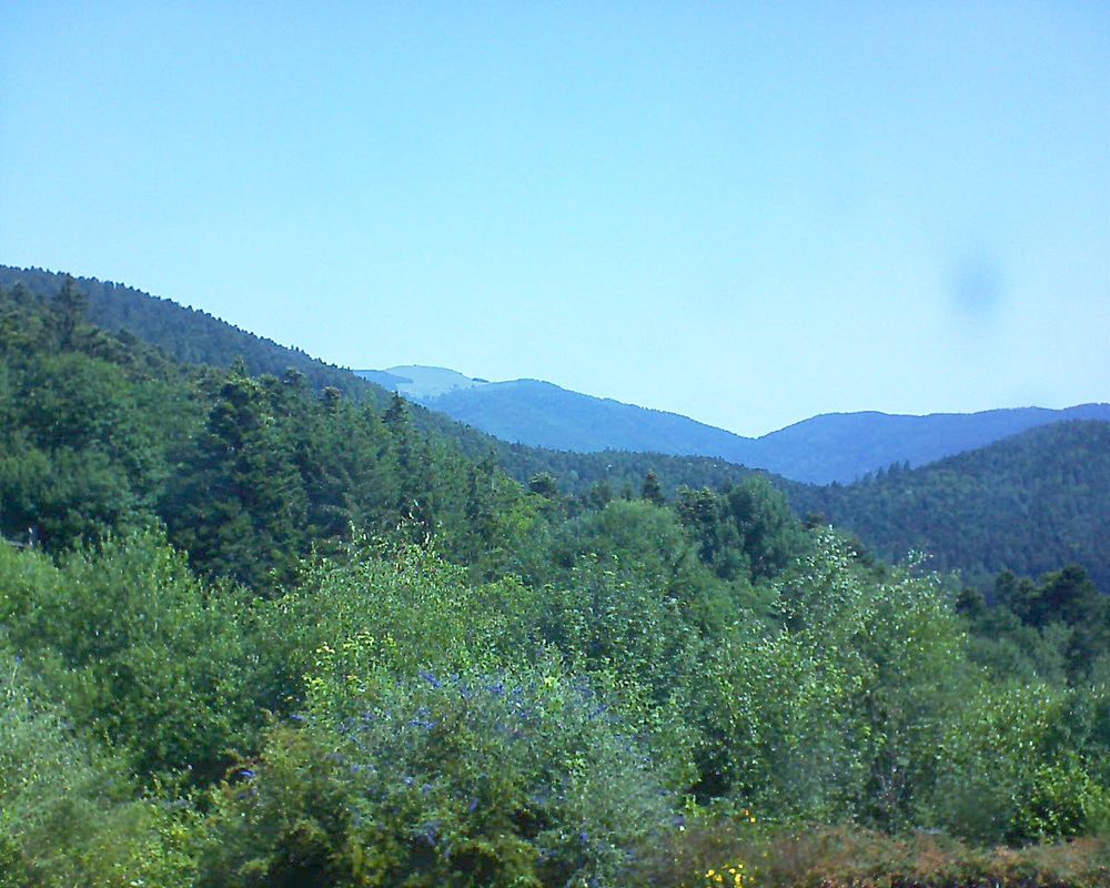 Le petit ballon vu depuis le Domaine Langmatt à Murbach le 02.07.2018 à 11:15 Le petit ballon (Alsace, Vosges) le 02.07.2018 à 11:15