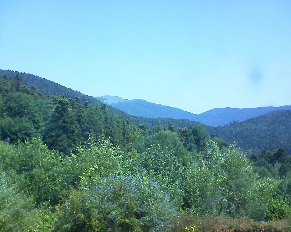 Le petit ballon vu depuis le Domaine Langmatt à Murbach le 02.07.2018 à 11:45 Le petit ballon (Alsace, Vosges) le 02.07.2018 à 11:45