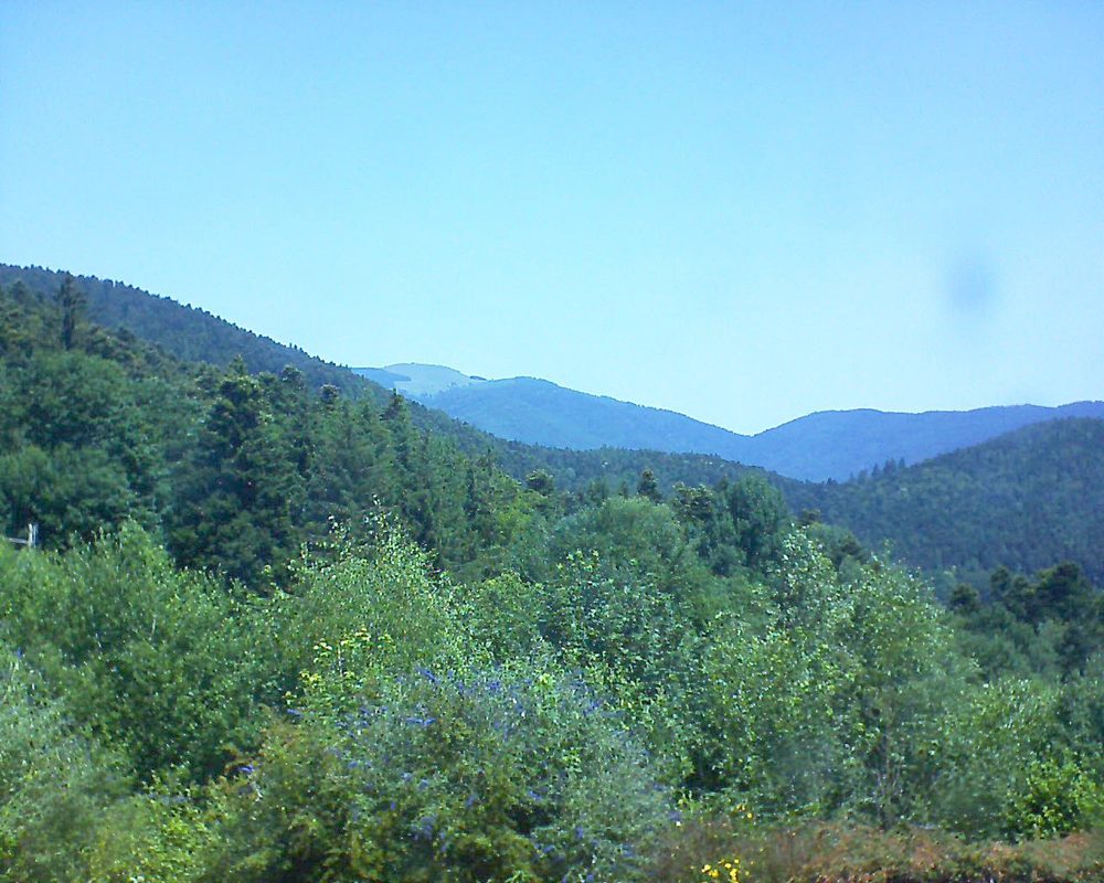 Le petit ballon vu depuis le Domaine Langmatt à Murbach le 02.07.2018 à 12:15 Le petit ballon (Alsace, Vosges) le 02.07.2018 à 12:15