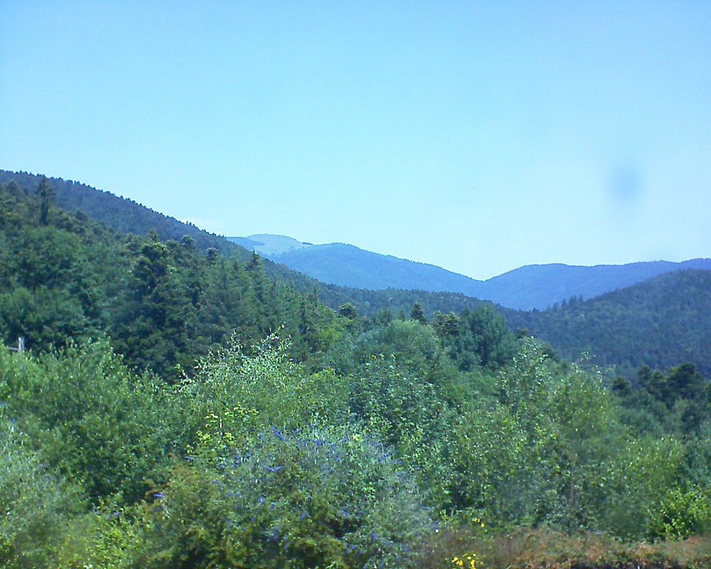 Le petit ballon vu depuis le Domaine Langmatt à Murbach le 02.07.2018 à 12:30 Le petit ballon (Alsace, Vosges) le 02.07.2018 à 12:30