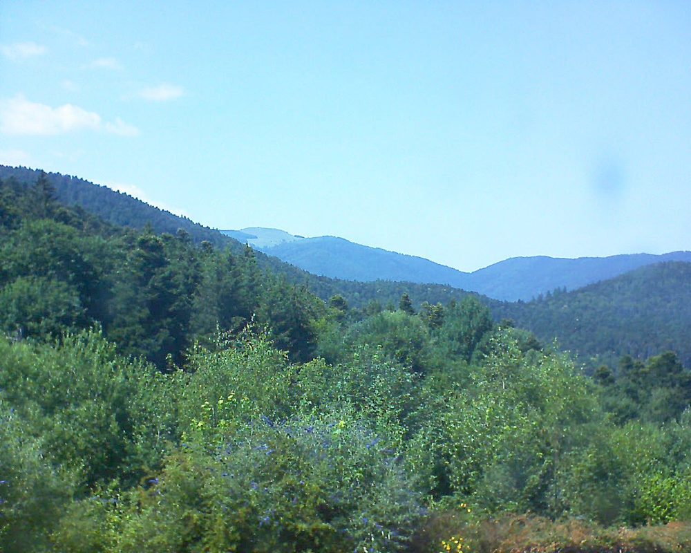 Le petit ballon vu depuis le Domaine Langmatt à Murbach le 02.07.2018 à 15:30 Le petit ballon (Alsace, Vosges) le 02.07.2018 à 15:30