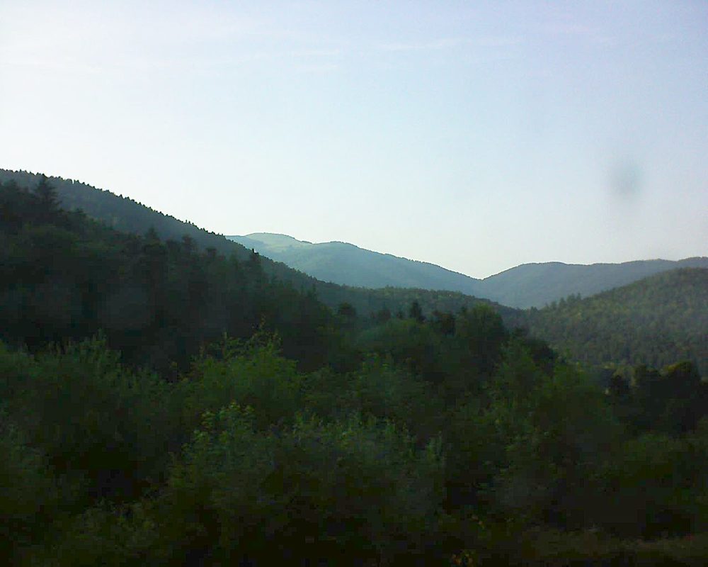 Le petit ballon vu depuis le Domaine Langmatt à Murbach le 02.07.2018 à 19:15 Le petit ballon (Alsace, Vosges) le 02.07.2018 à 19:15
