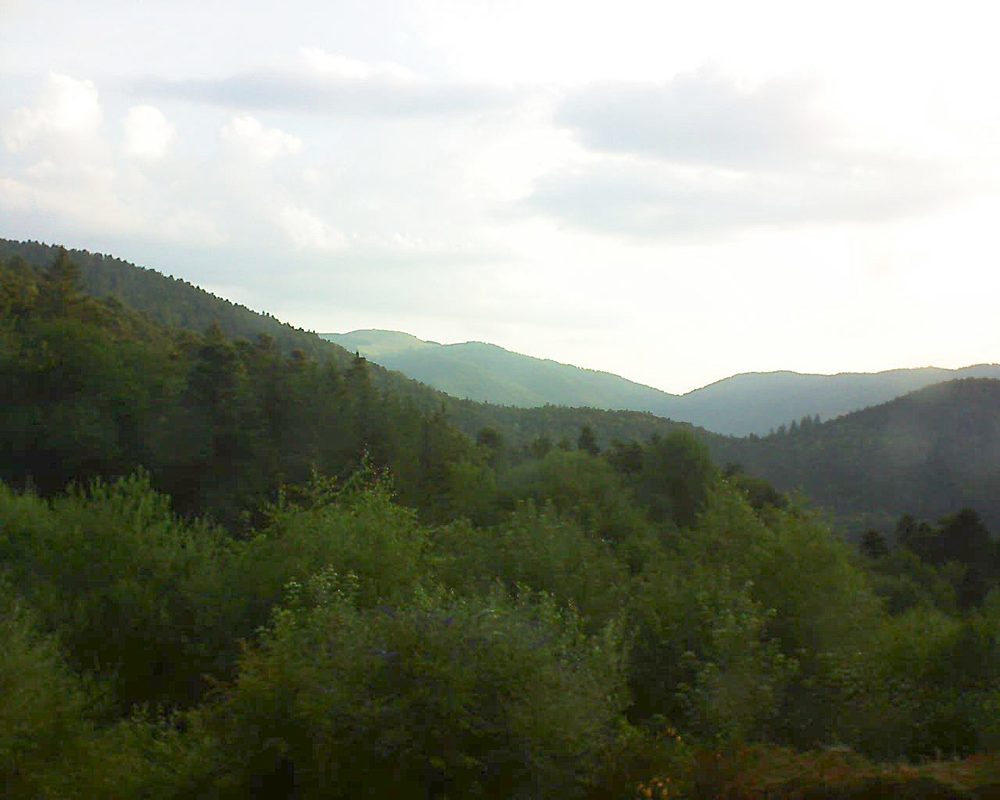 Le petit ballon vu depuis le Domaine Langmatt à Murbach le 03.07.2018 à 06:45 Le petit ballon (Alsace, Vosges) le 03.07.2018 à 06:45