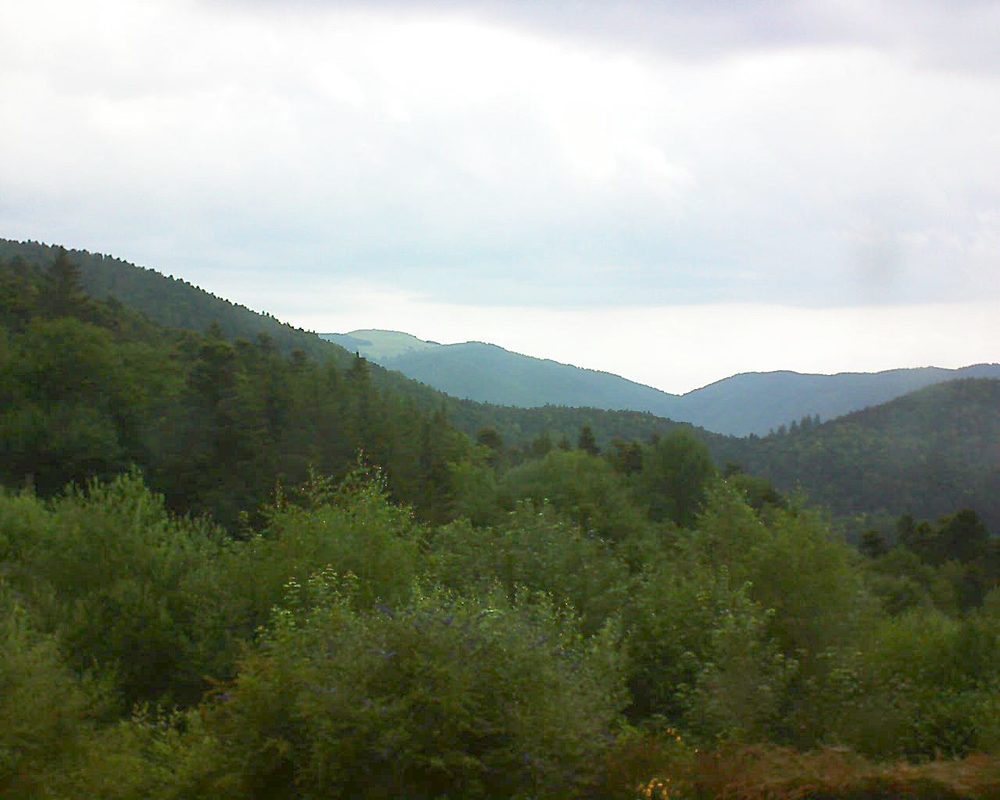 Le petit ballon vu depuis le Domaine Langmatt à Murbach le 03.07.2018 à 08:30 Le petit ballon (Alsace, Vosges) le 03.07.2018 à 08:30