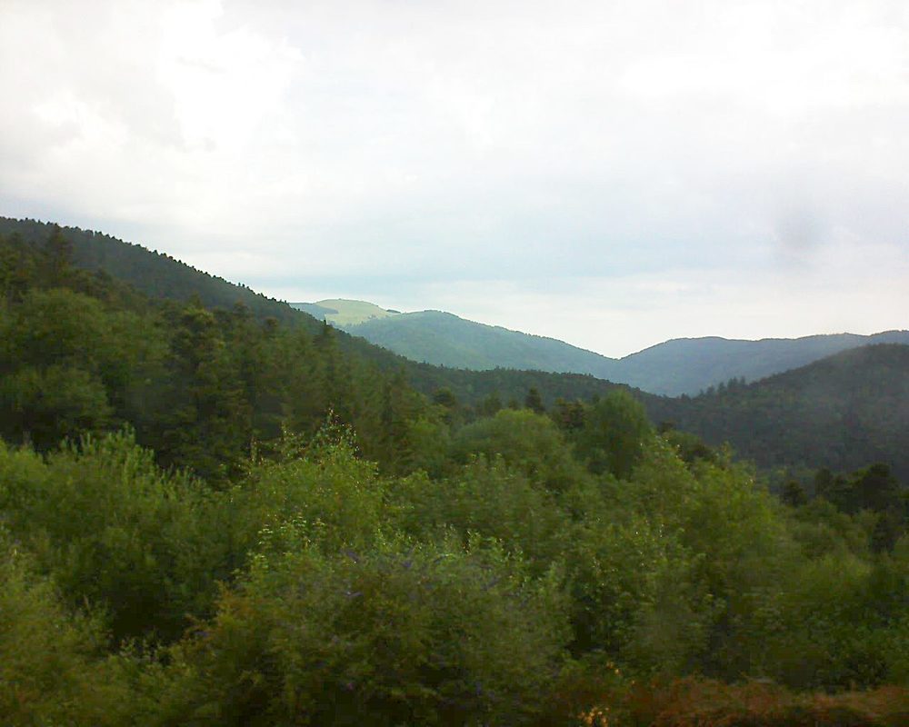 Le petit ballon vu depuis le Domaine Langmatt à Murbach le 03.07.2018 à 08:45 Le petit ballon (Alsace, Vosges) le 03.07.2018 à 08:45