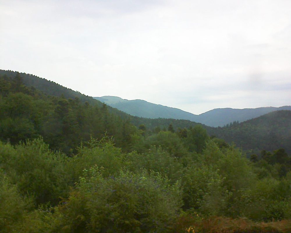 Le petit ballon vu depuis le Domaine Langmatt à Murbach le 03.07.2018 à 11:15 Le petit ballon (Alsace, Vosges) le 03.07.2018 à 11:15