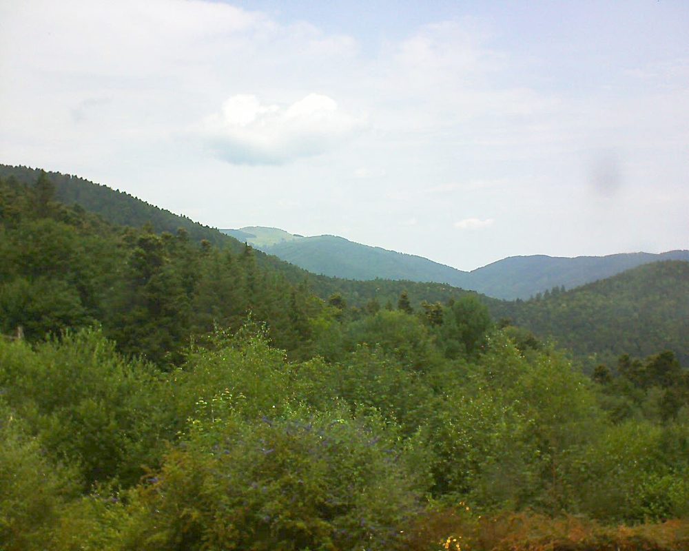 Le petit ballon vu depuis le Domaine Langmatt à Murbach le 03.07.2018 à 13:00 Le petit ballon (Alsace, Vosges) le 03.07.2018 à 13:00