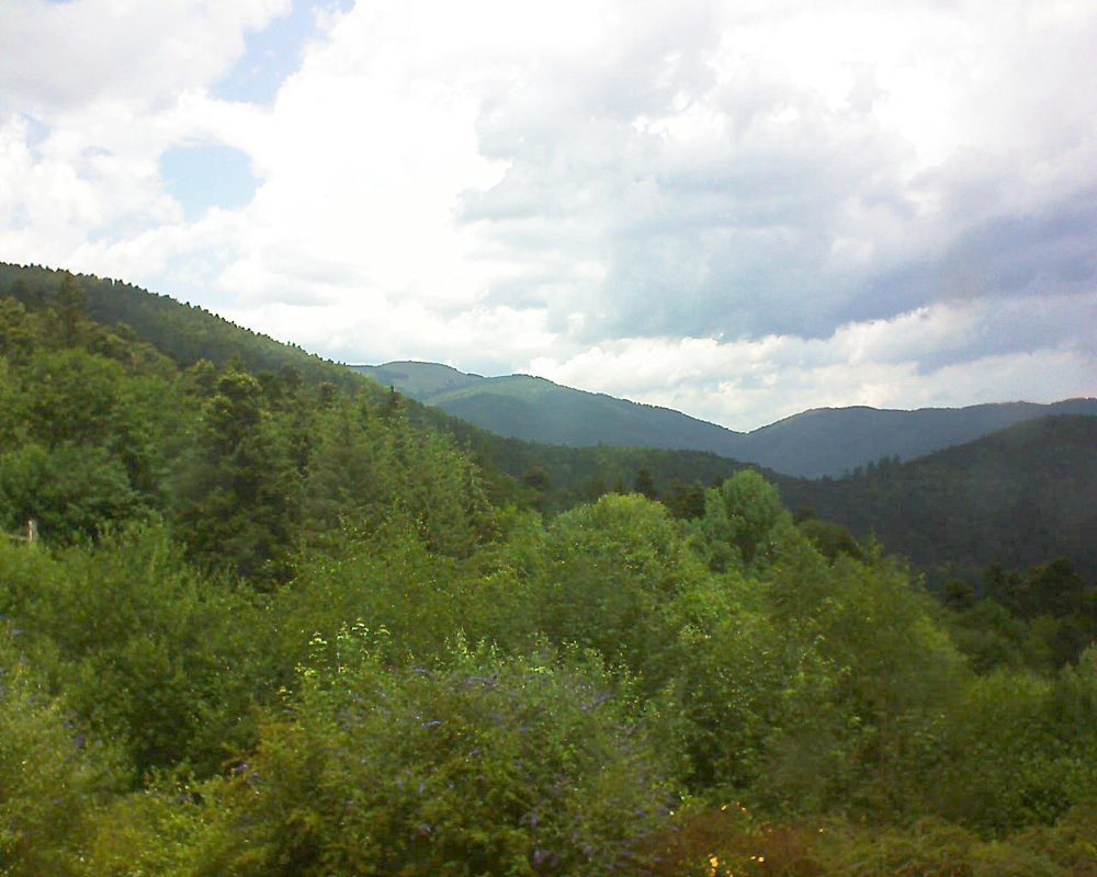 Le petit ballon vu depuis le Domaine Langmatt à Murbach le 04.07.2018 à 13:00 Le petit ballon (Alsace, Vosges) le 04.07.2018 à 13:00