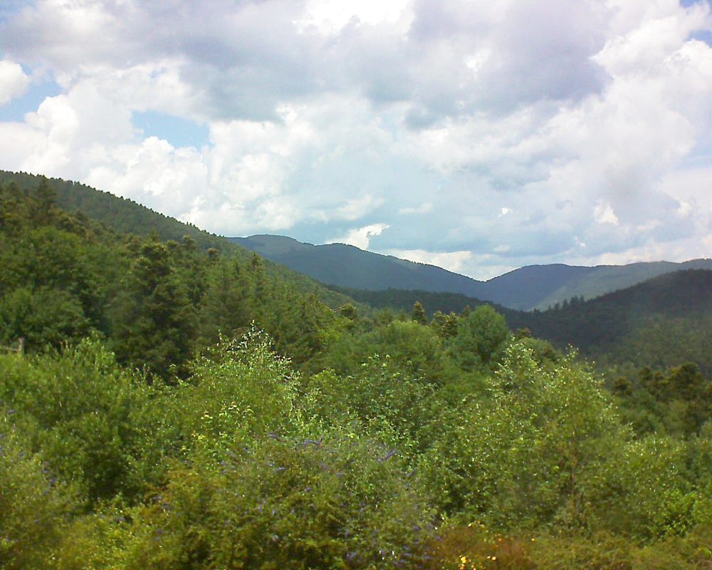 Le petit ballon vu depuis le Domaine Langmatt à Murbach le 04.07.2018 à 14:00 Le petit ballon (Alsace, Vosges) le 04.07.2018 à 14:00