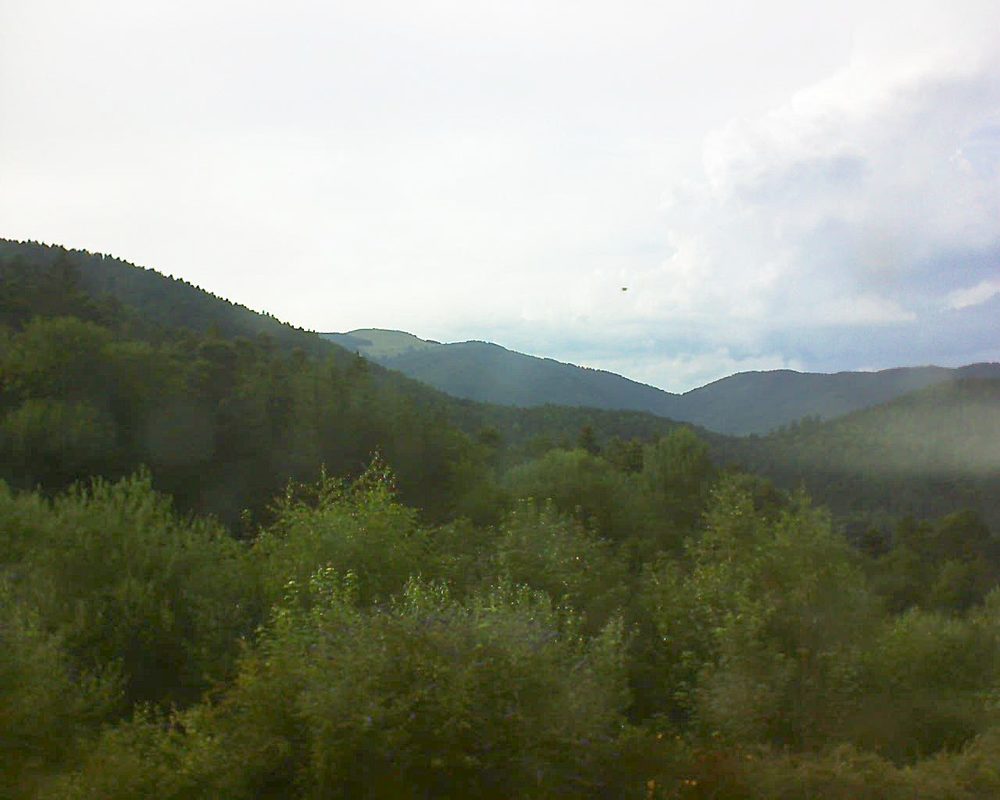 Le petit ballon vu depuis le Domaine Langmatt à Murbach le 04.07.2018 à 18:45 Le petit ballon (Alsace, Vosges) le 04.07.2018 à 18:45