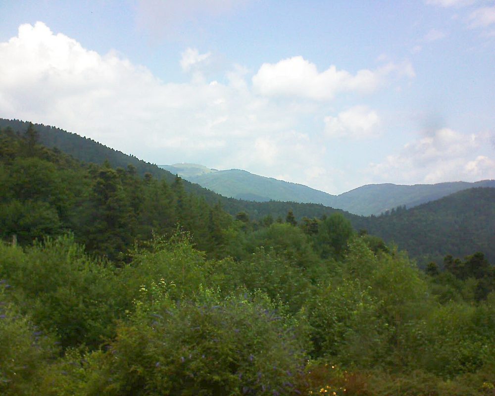 Le petit ballon vu depuis le Domaine Langmatt à Murbach le 06.07.2018 à 13:00 Le petit ballon (Alsace, Vosges) le 06.07.2018 à 13:00